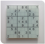 Sudoku - Dessous de plat en verre tremp